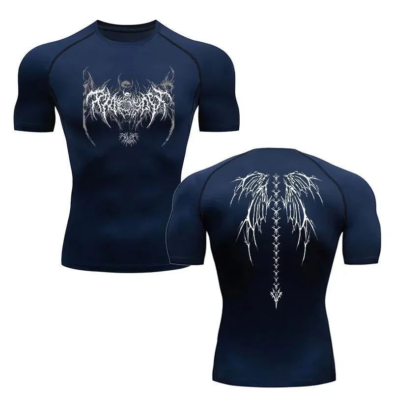 Y2K Compression Shirt Men Gym