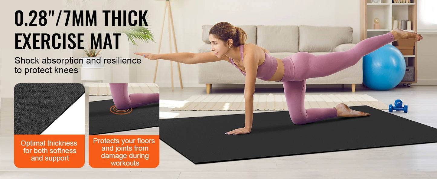 8X6FT Exercise Yoga Mat Non-Slip