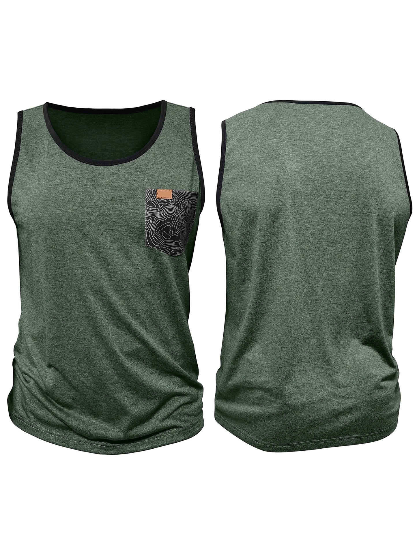 Men Sleeveless Crew Neck