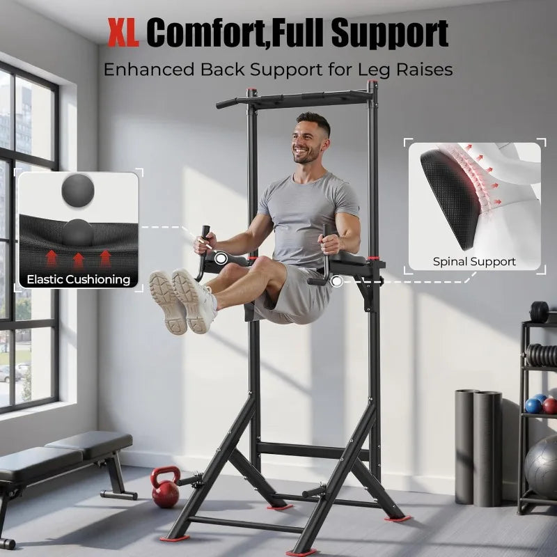 Power Tower Pull Up Dip Station