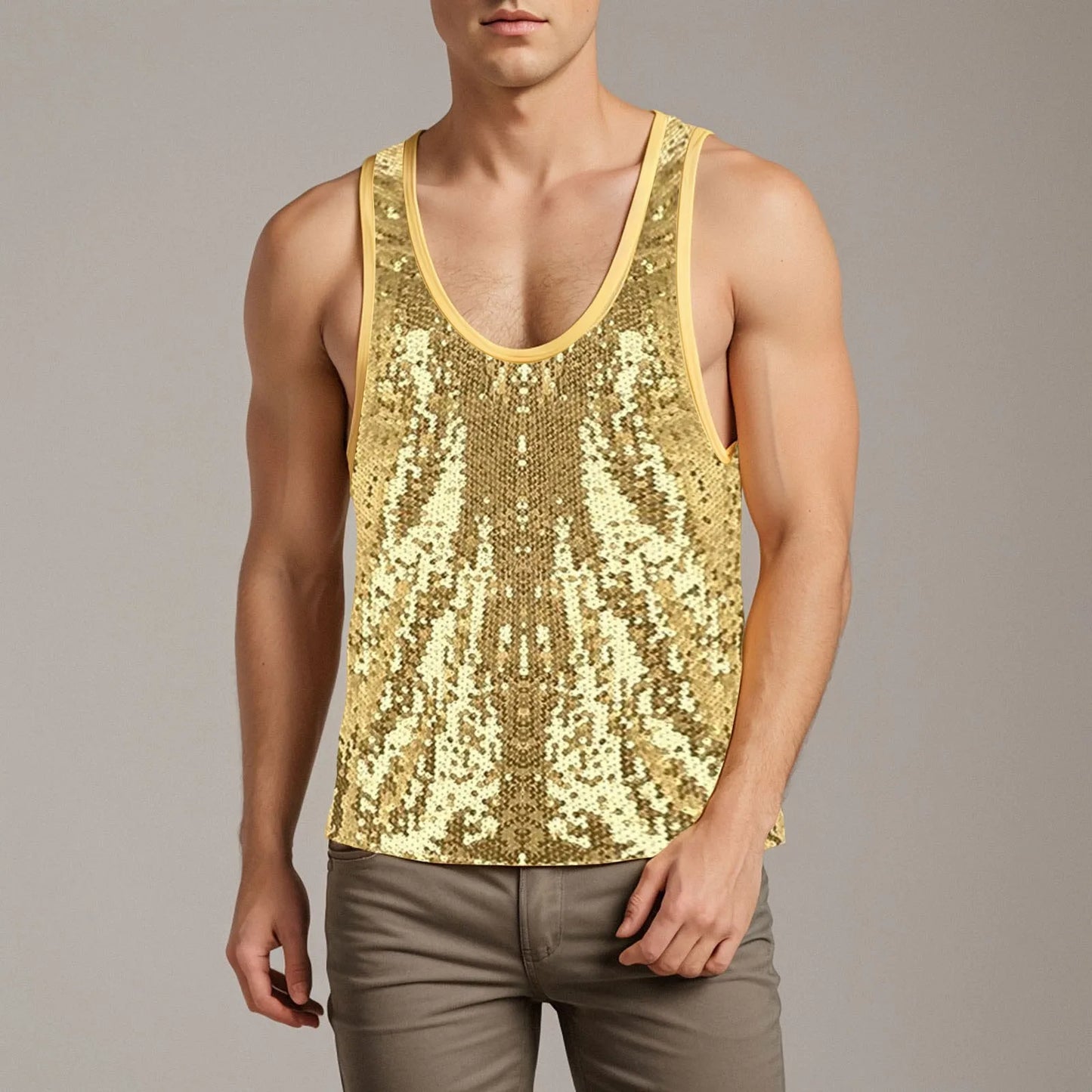 Mens Glitter Sequin  Tops