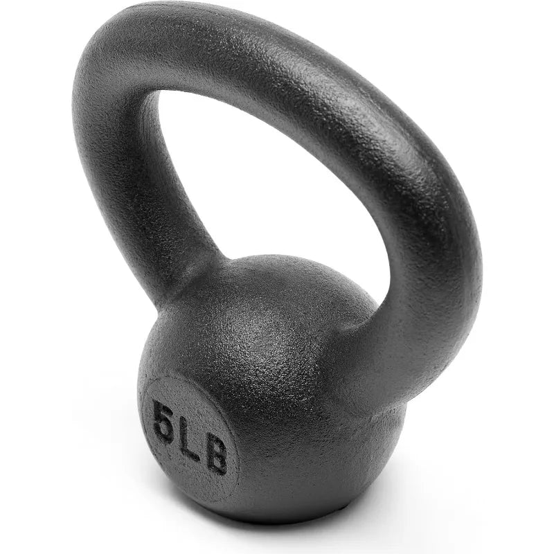 Powder Coated Solid Cast Iron Kettlebell Weights Set