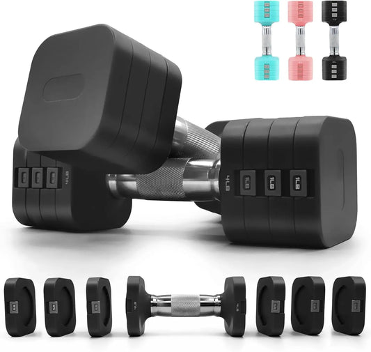 20LBS Adjustable Dumbbell Set, 4 in 1 Free Weights Dumbbells Set for,4lb 6lb 8lb 10lb