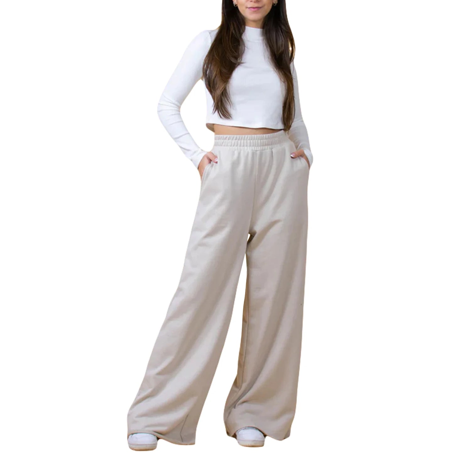 Women s High Waist Wide-Leg Pants