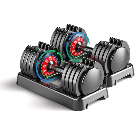 25/55lbs Adjustable Dumbbells Set