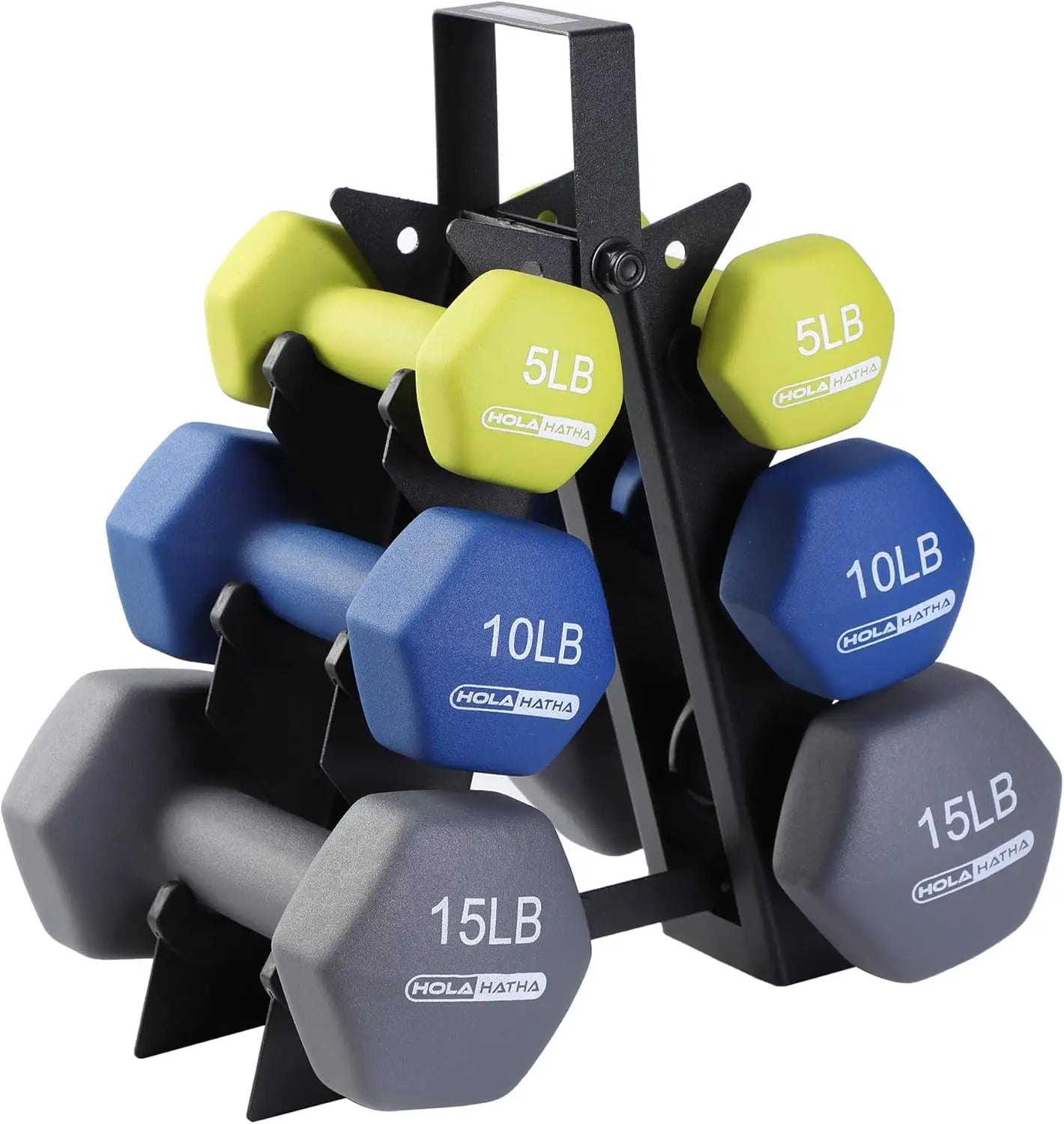 Dumbbell Free Hand Weight Set with Rack