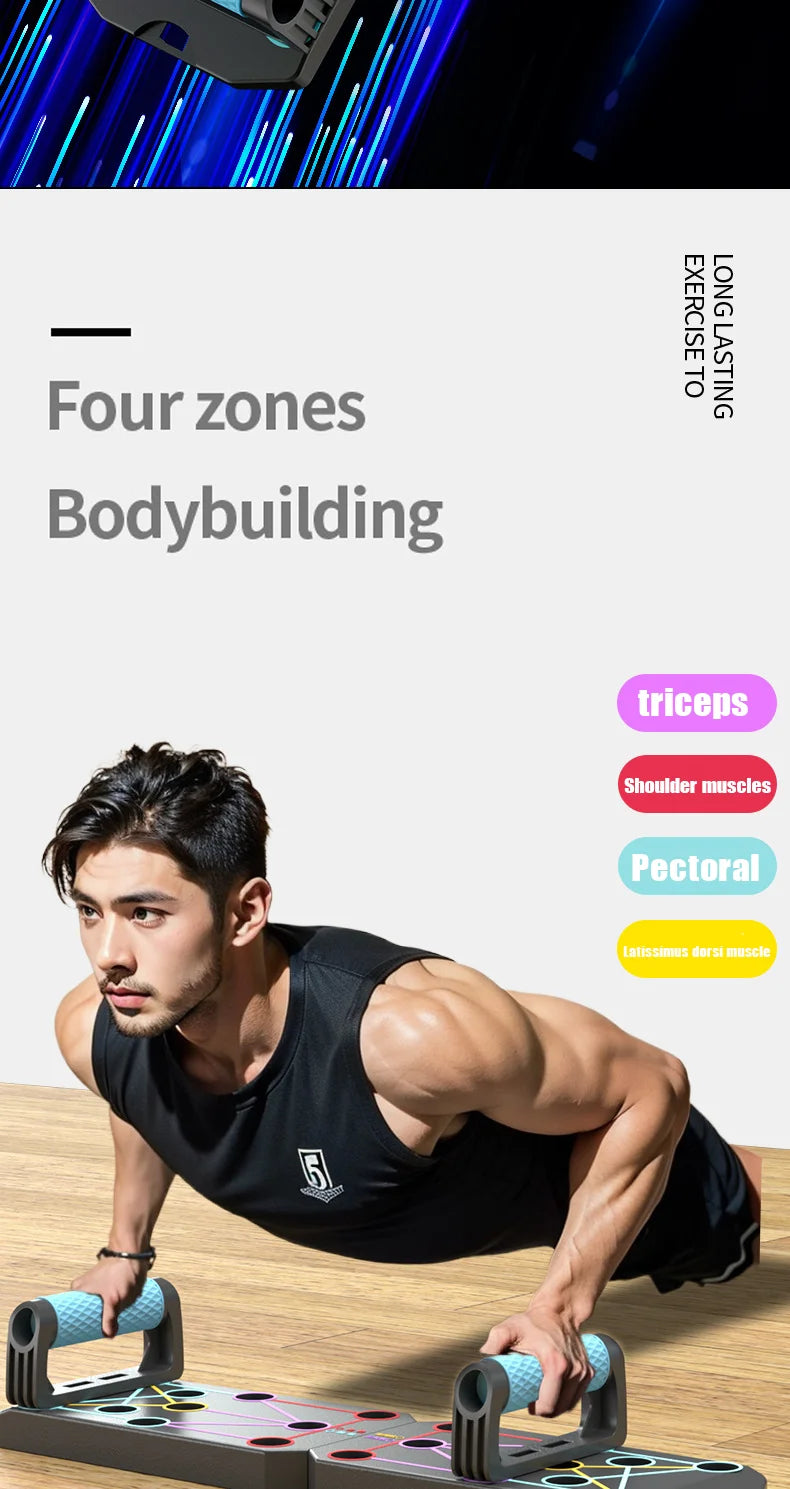 Folding Push-up Board Support Muscle Exercise Multifunctional