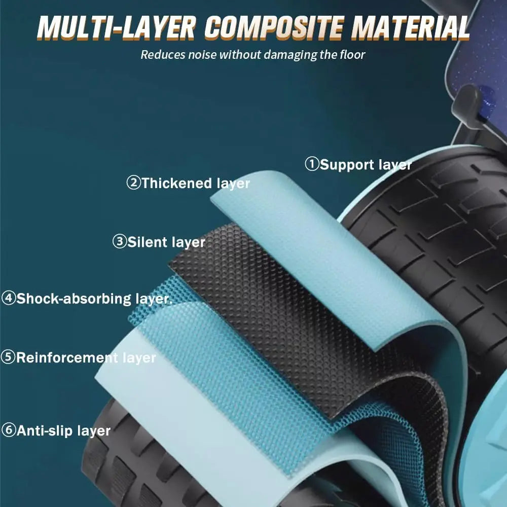 Roller Wheel with Timer Knee Mat Automatic Rebound