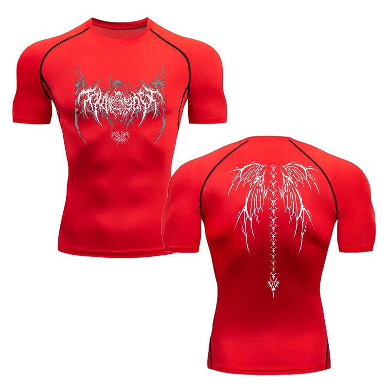 Y2K Compression Shirt Men Gym