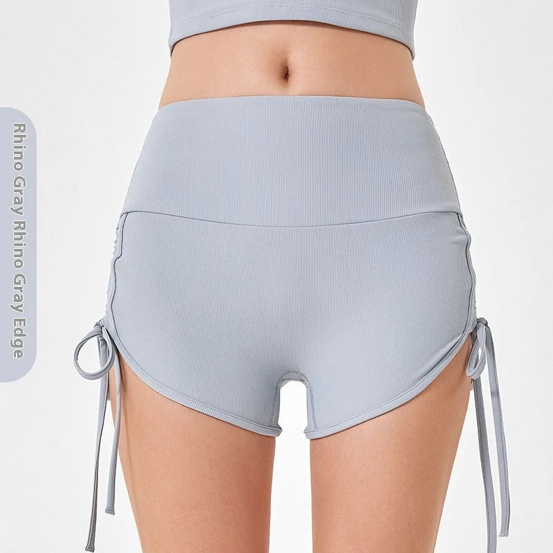 Women's Thin Drawstring Sports Yoga Shorts