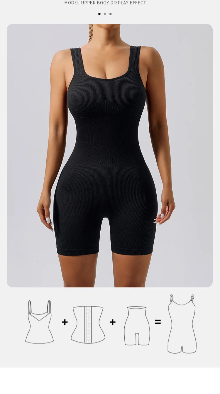 European and American Threaded Jumpsuit Shorts