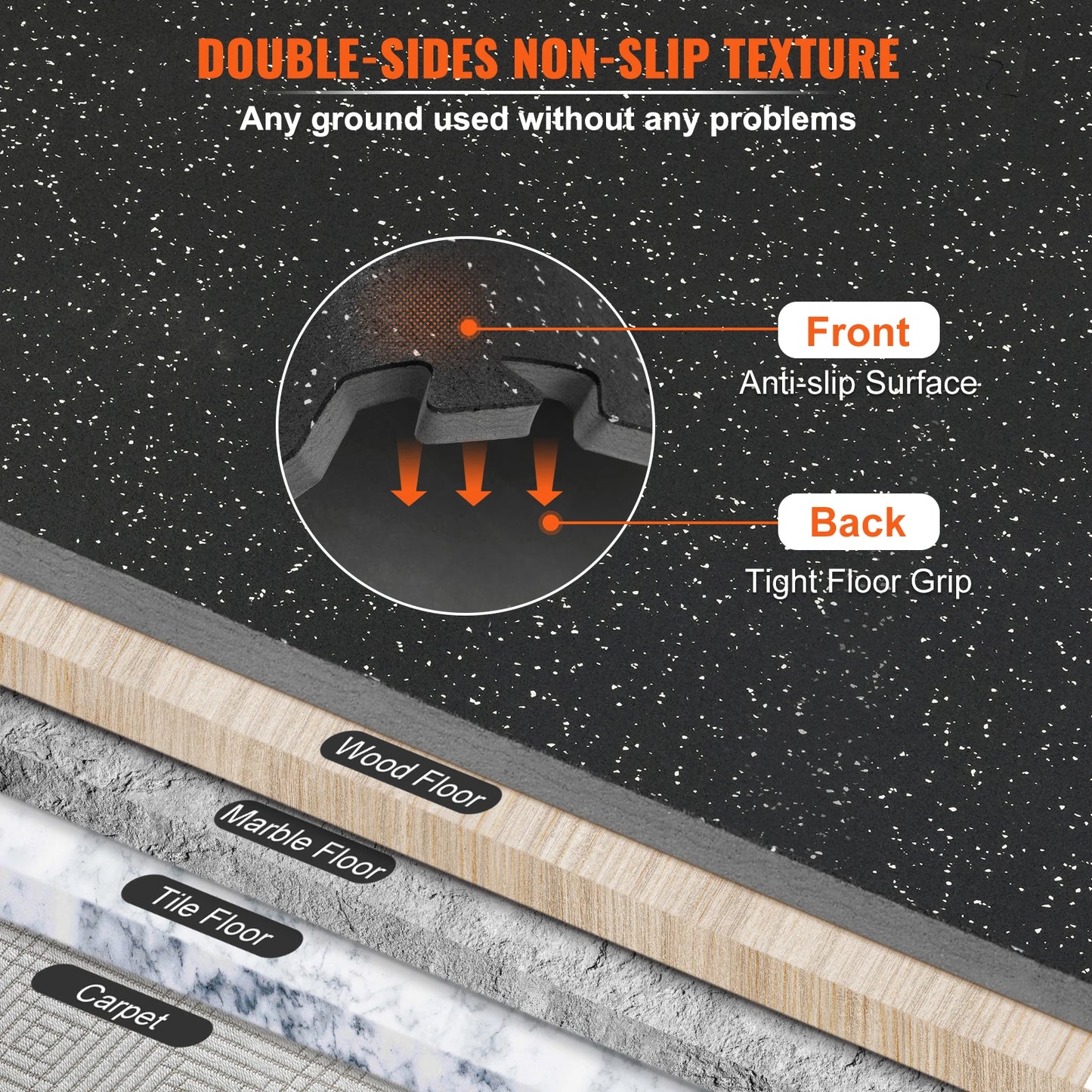 SucceBuy 25/12/6 PCS 1/2 in Thick Gym Floor Mat