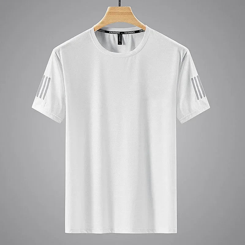 Summer Ice Silk T-shirt Men