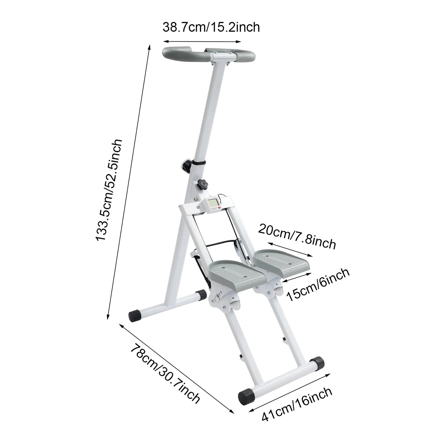 Foldable Stair Stepper, Indoor Vertical Stair Climbing Machine for Full-Body Workout