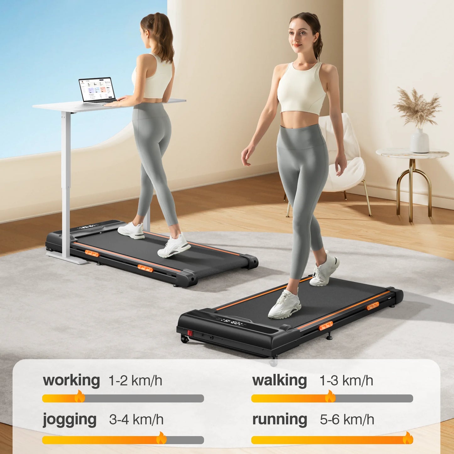 Under Desk Treadmill with Incline