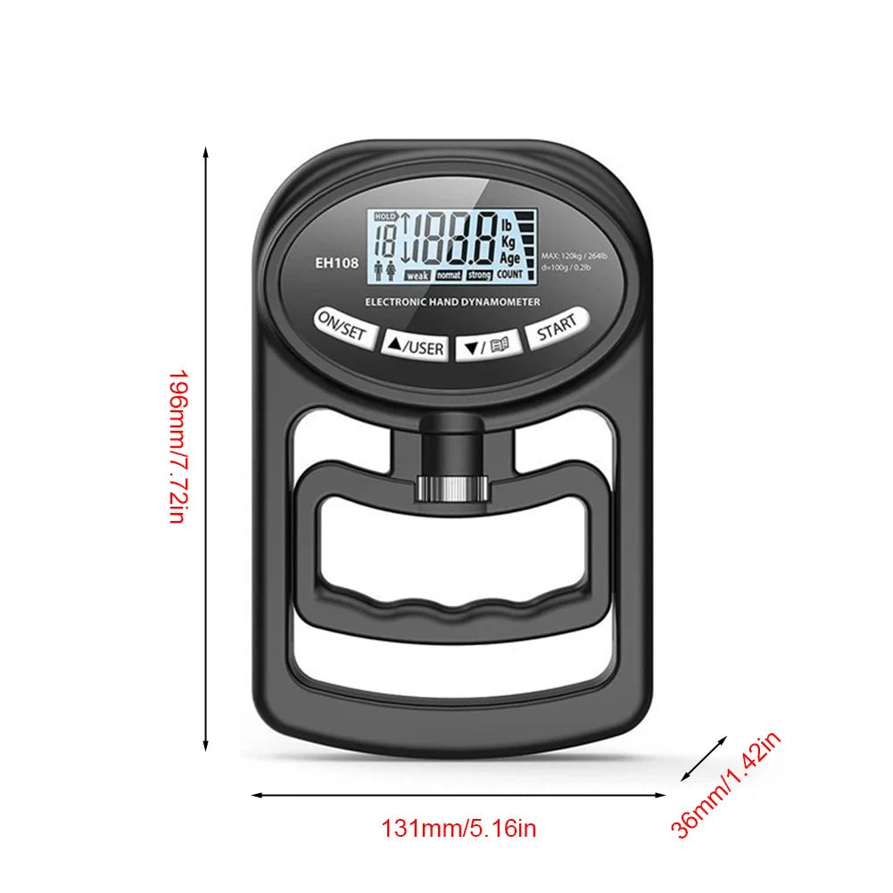 Digital Hand Dynamometer 265Lbs/120Kg