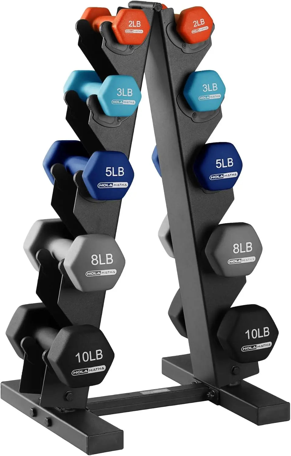 Dumbbell Free Hand Weight Set with Rack