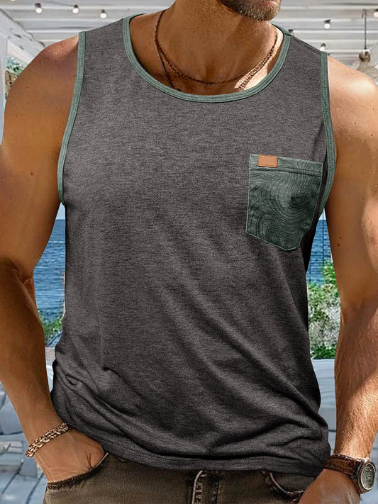 Men Sleeveless Crew Neck