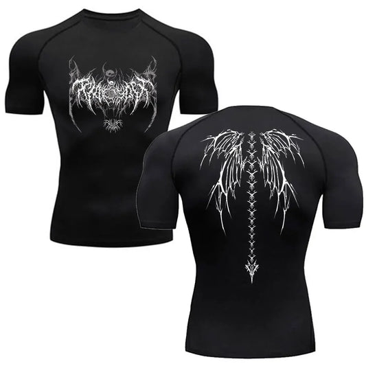 Y2K Compression Shirt Men Gym