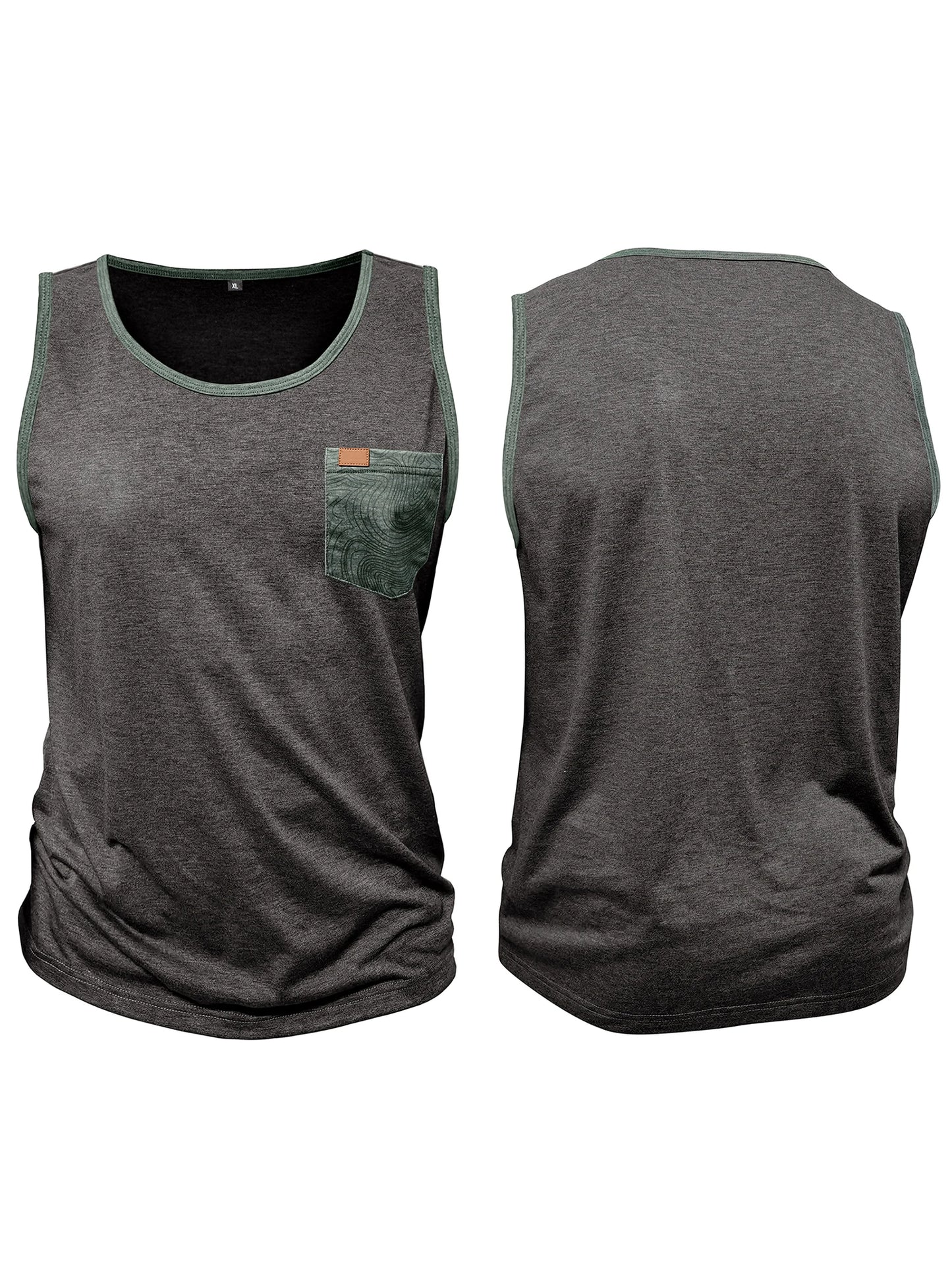 Men Sleeveless Crew Neck