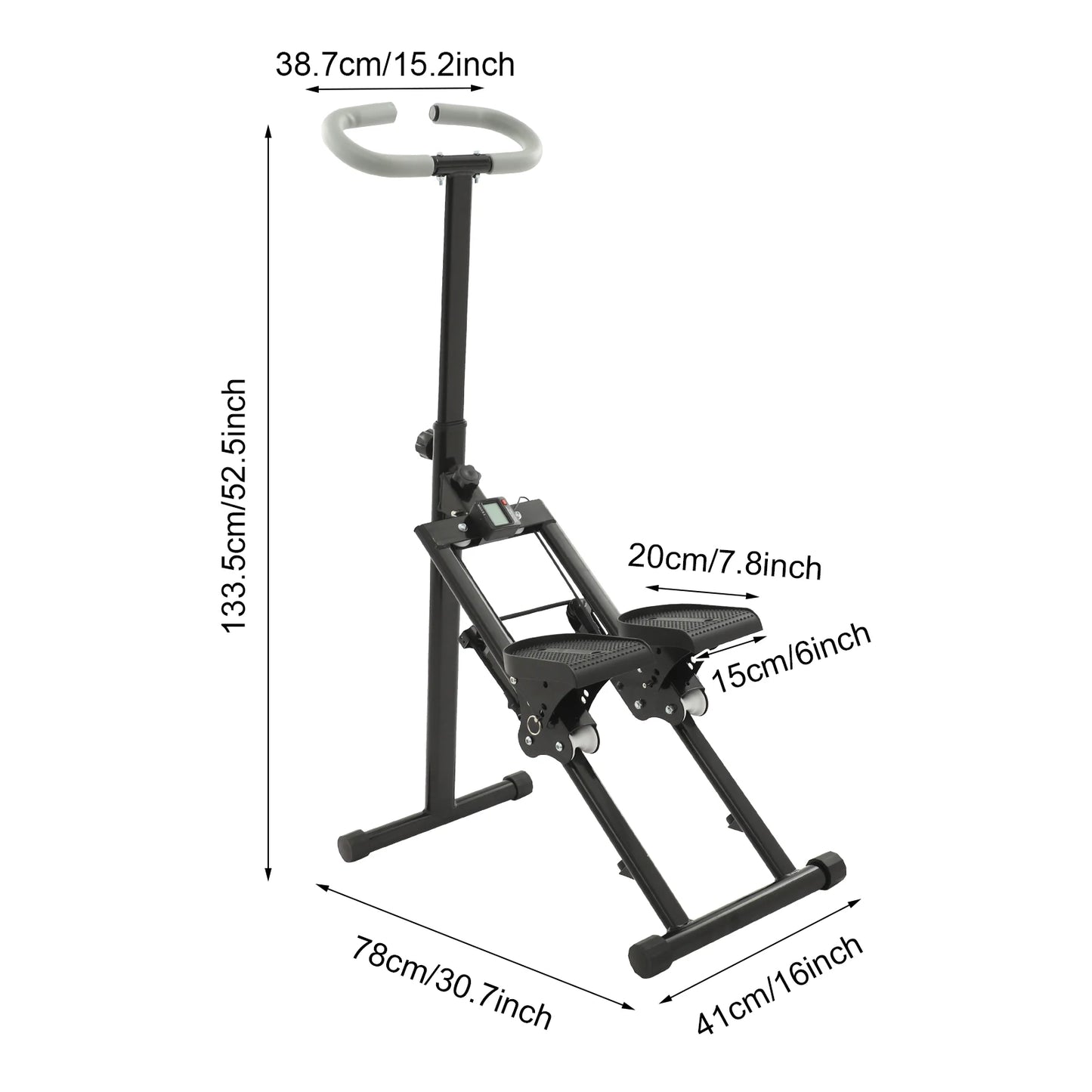 Foldable Stair Stepper, Indoor Vertical Stair Climbing Machine for Full-Body Workout