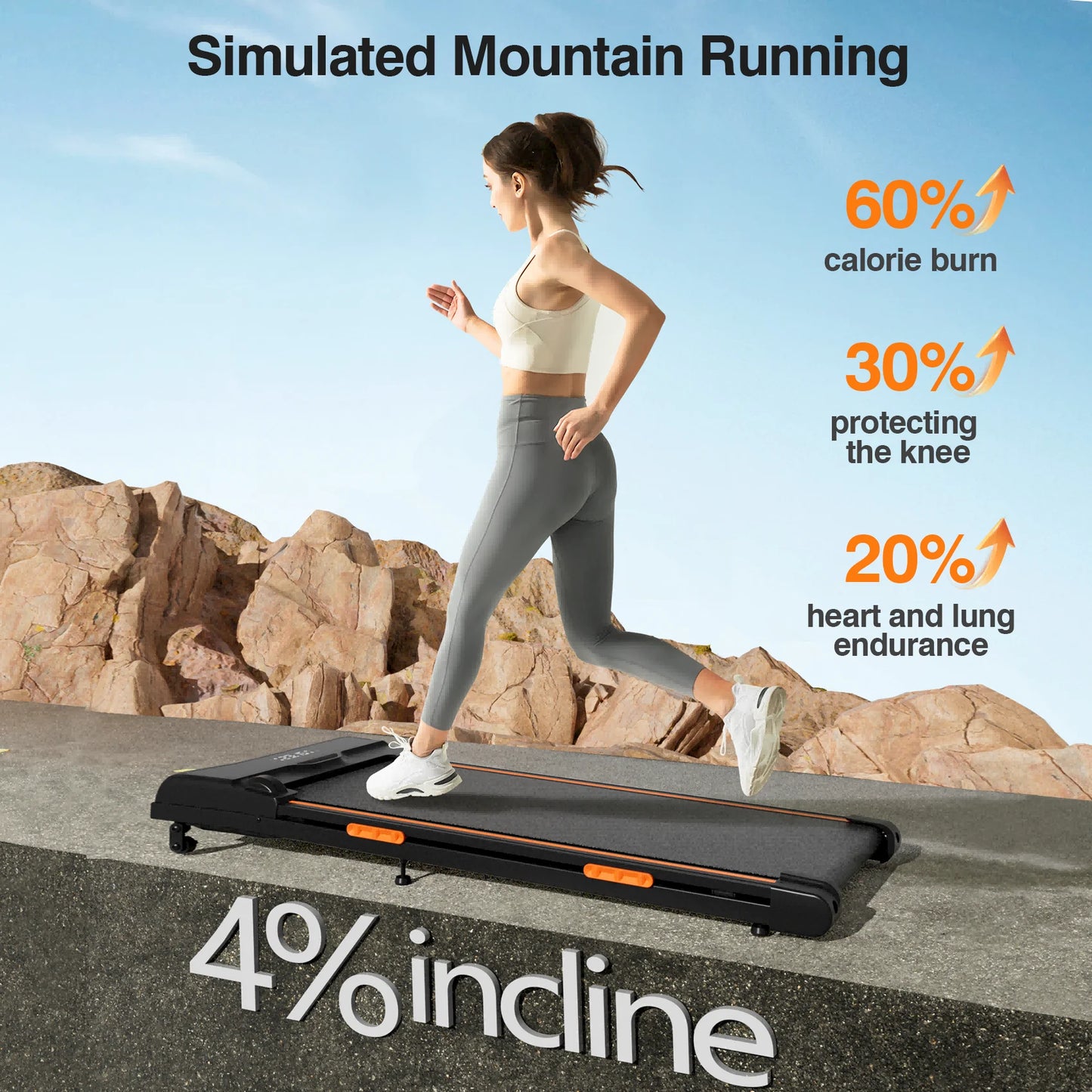 Under Desk Treadmill with Incline