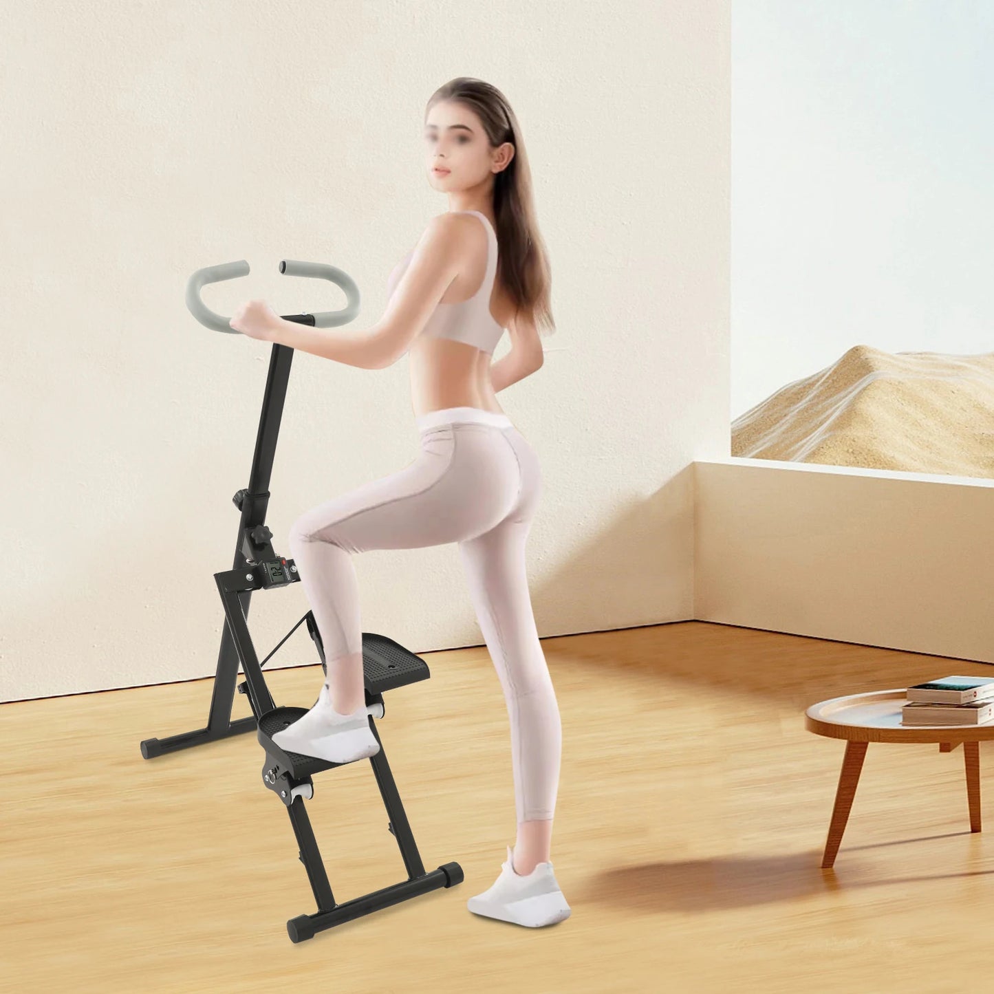 Foldable Stair Stepper, Indoor Vertical Stair Climbing Machine for Full-Body Workout