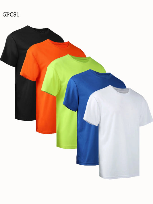 Five Piece Men's Summer Quick Drying Short Sleeved Shirts