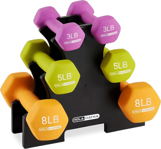 Dumbbell Free Hand Weight Set with Rack