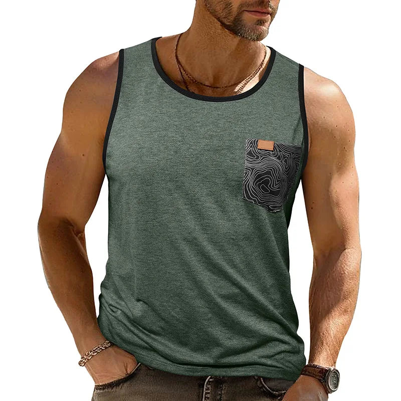 Men Sleeveless Crew Neck
