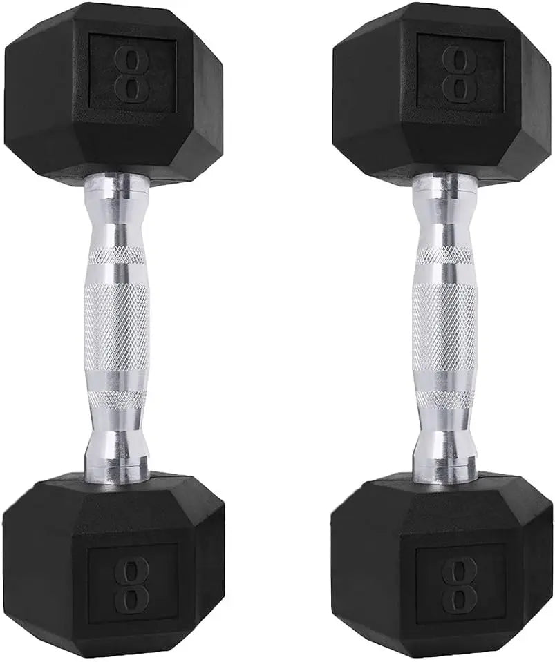 Dumbbells Set of 2 - Black 8 Pounds