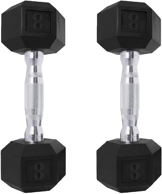 Dumbbells Set of 2 - Black 8 Pounds
