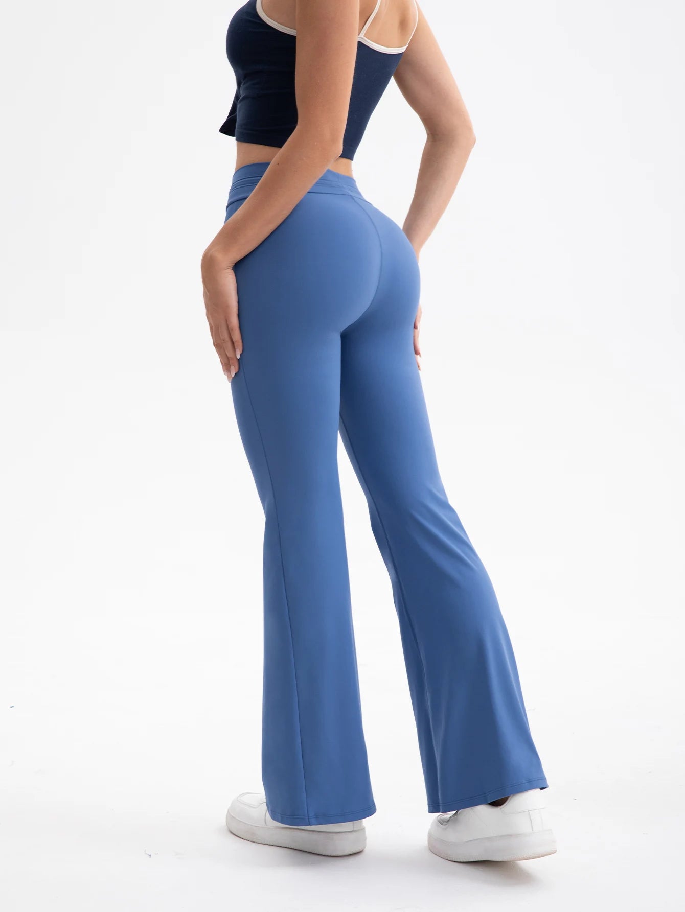 3pcs Women's High-Waisted Workout Flare Leg Pants