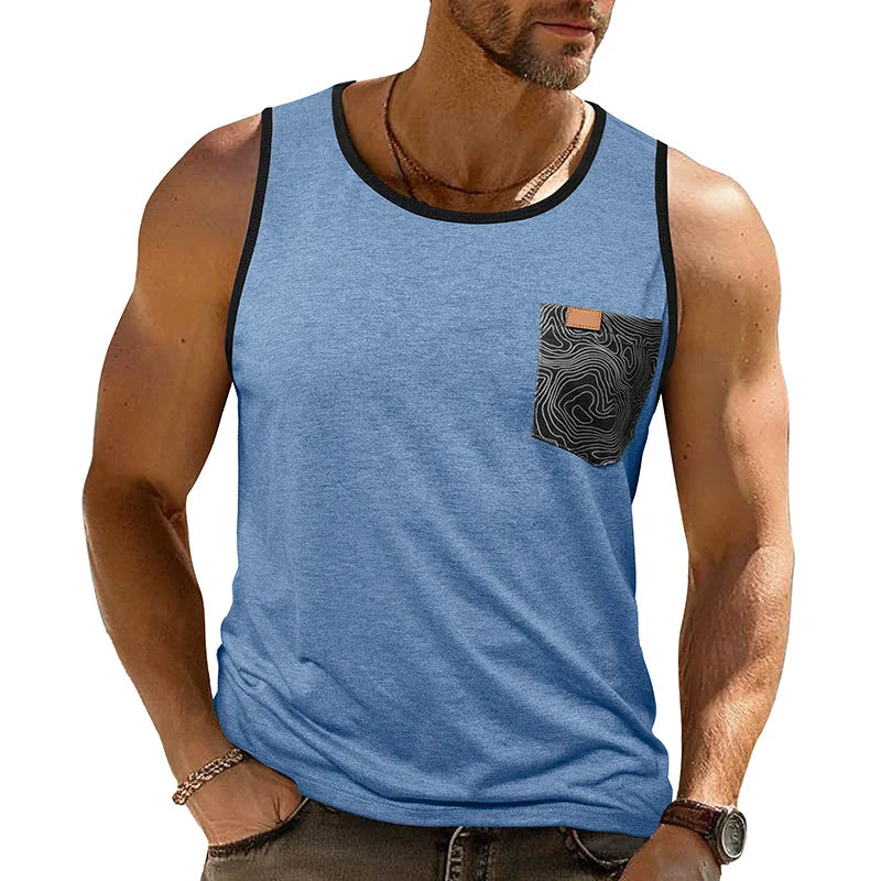 Men Sleeveless Crew Neck