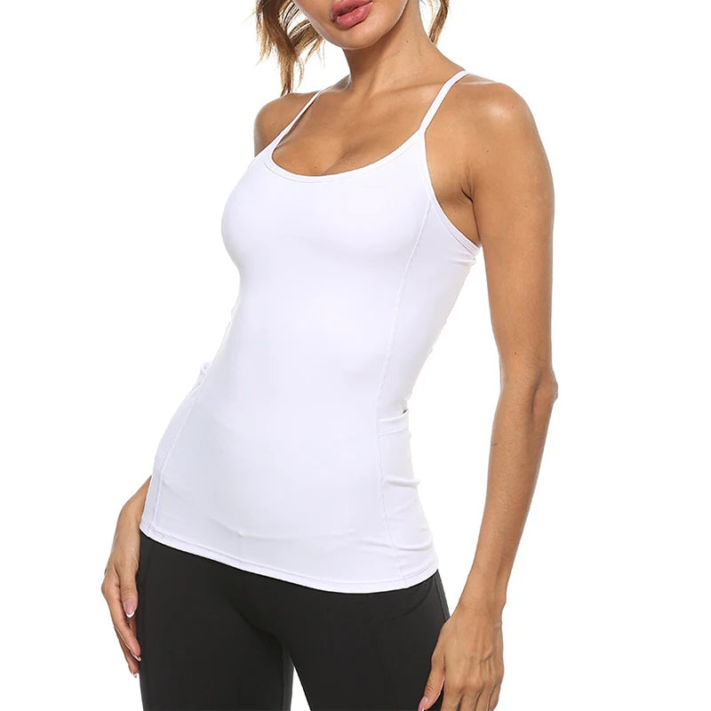 Female Yoga Vest Sleeveless Backless Sport Shirt