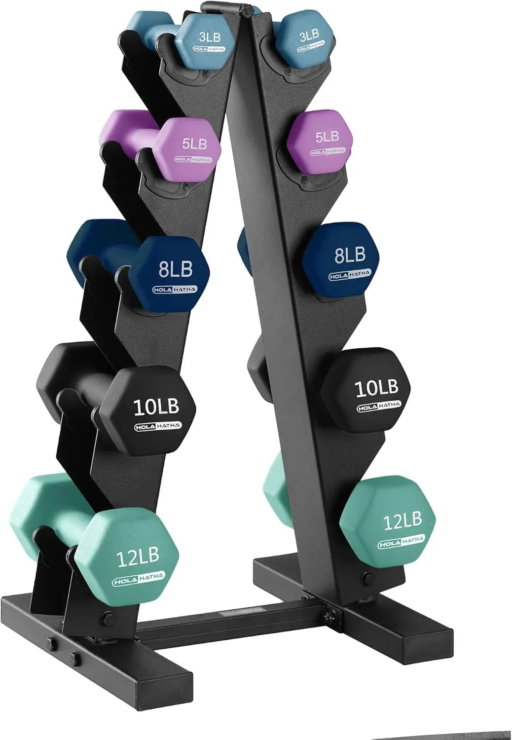 Dumbbell Free Hand Weight Set with Rack