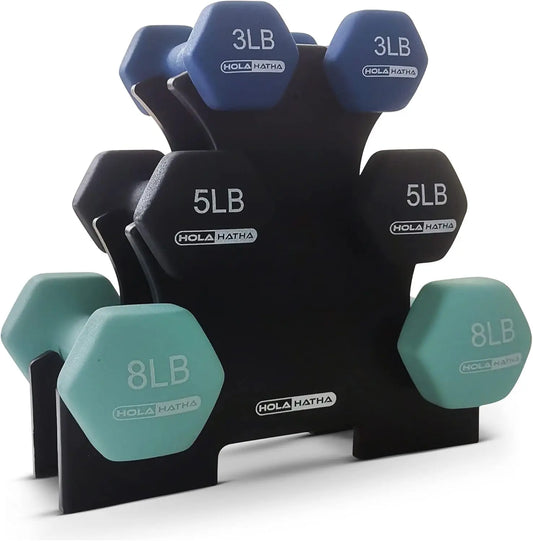Dumbbell Free Hand Weight Set with Rack