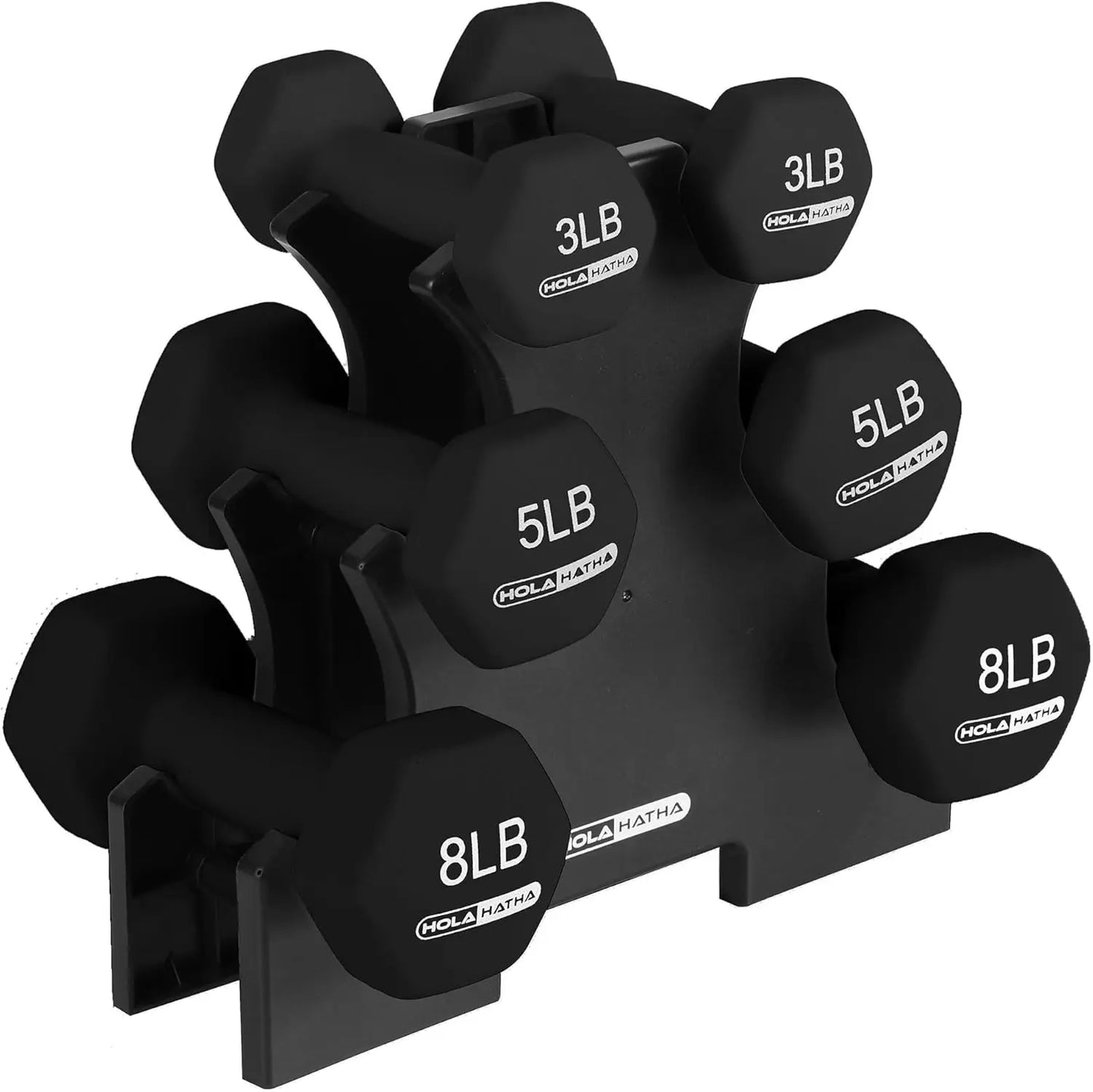 Dumbbell Free Hand Weight Set with Rack