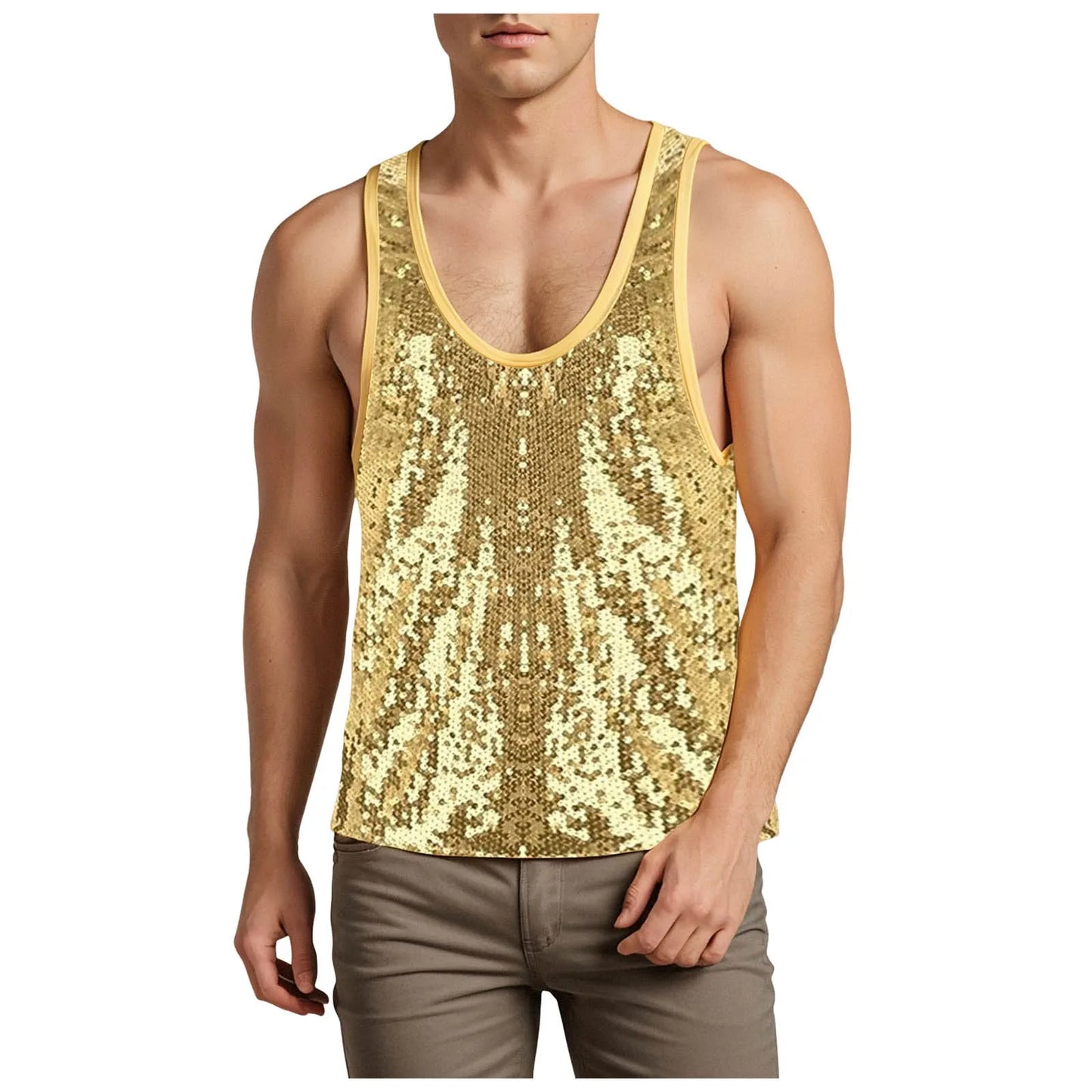 Mens Glitter Sequin  Tops