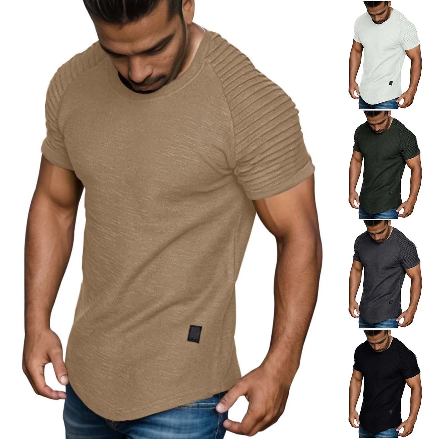 Men T Shirt Sleeve Bodybuilding Gym