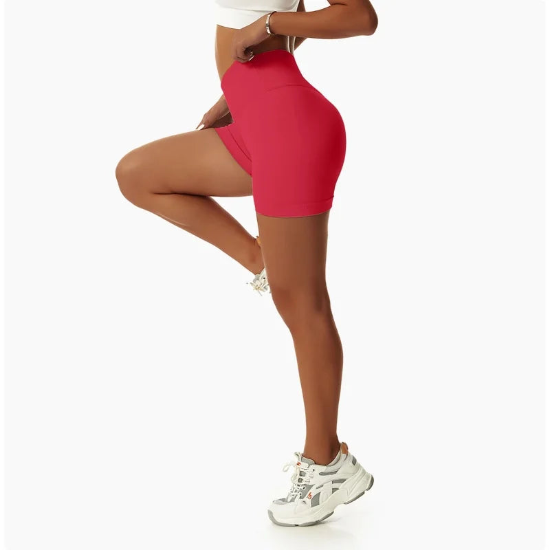3 Pieces Women Solid Peach Hip Sports Pants