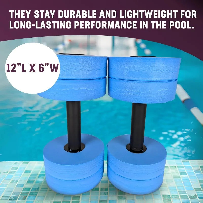 Sky Blue and Navy Blue Workout Accessories Pair of Dumbbells