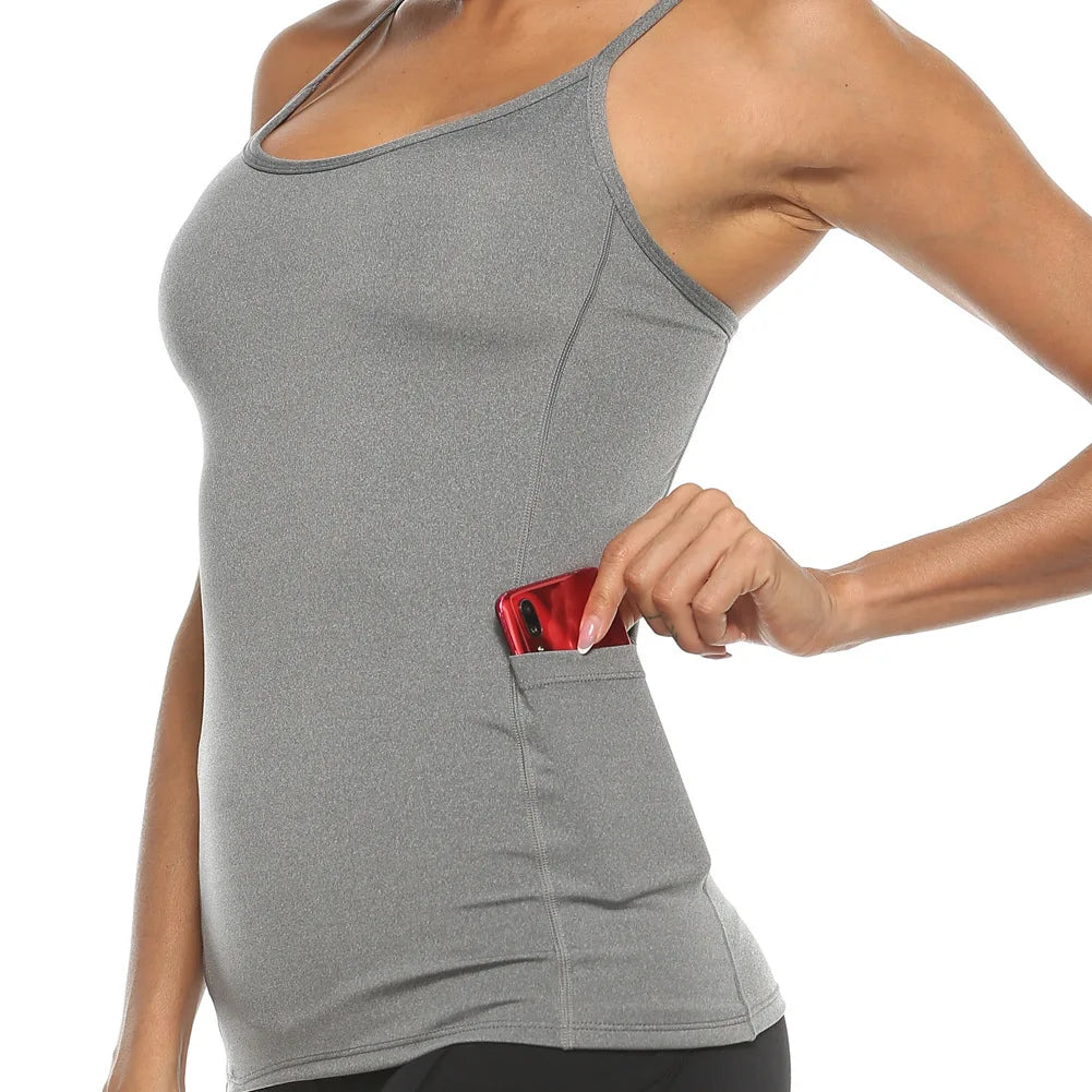 Female Yoga Vest Sleeveless Backless Sport Shirt