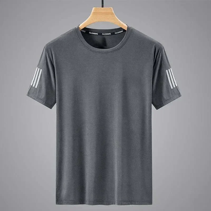 Summer Ice Silk T-shirt Men