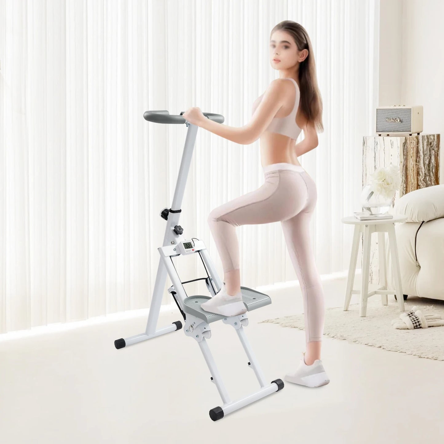 Foldable Stair Stepper, Indoor Vertical Stair Climbing Machine for Full-Body Workout