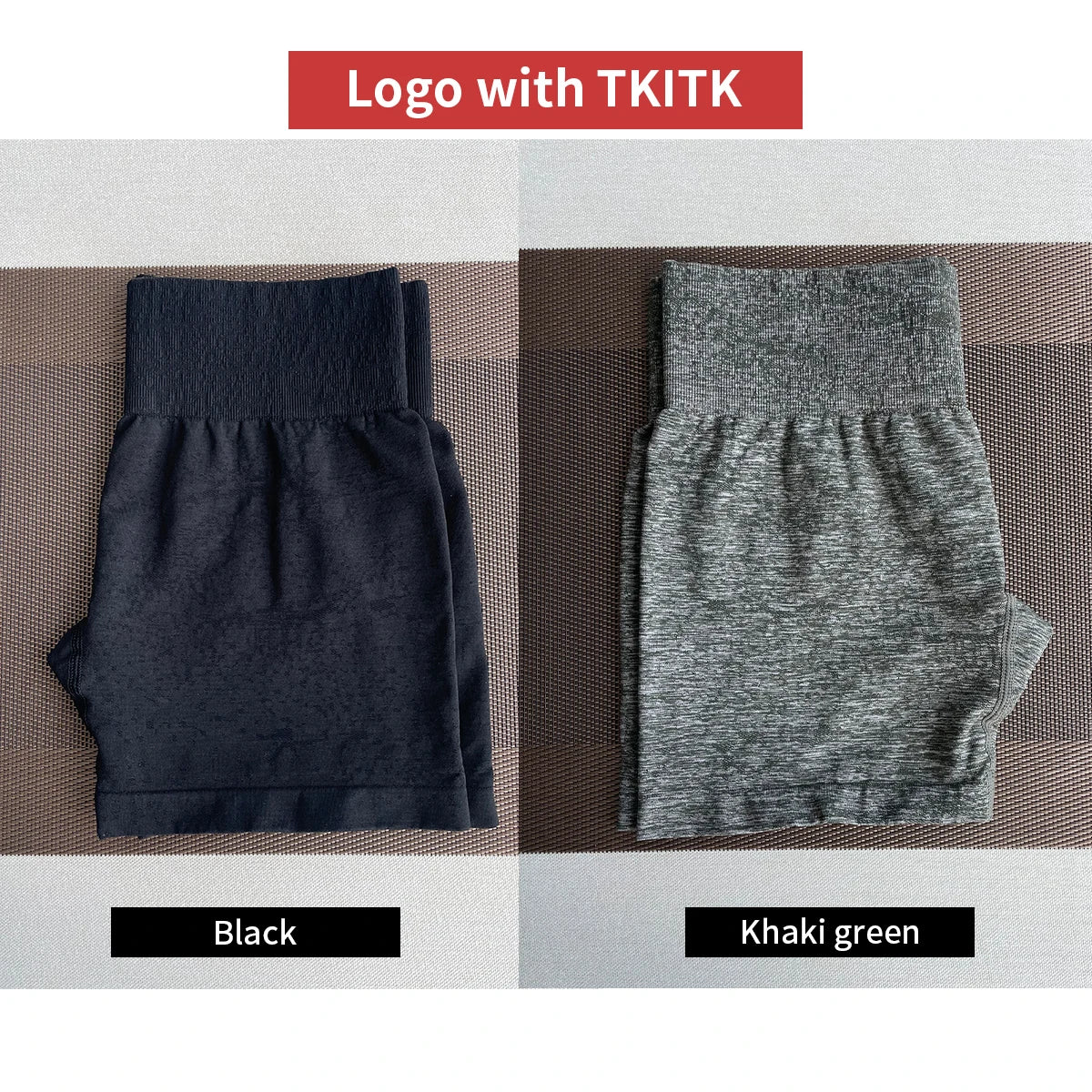 2Pcs Seamless Shorts Women Soft Workout Tights
