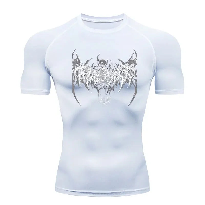Y2K Compression Shirt Men Gym