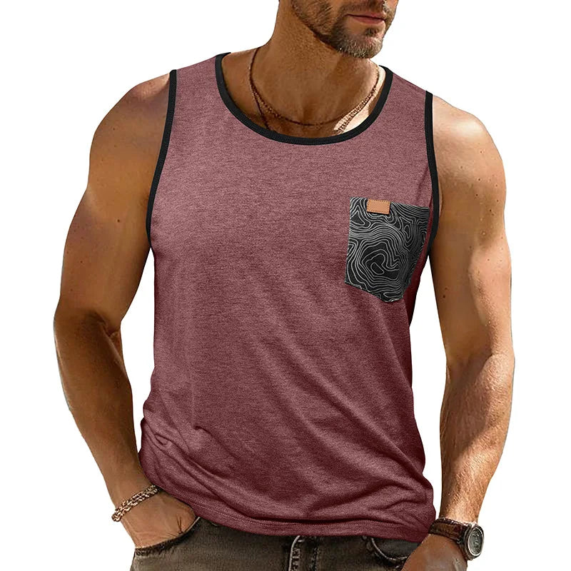 Men Sleeveless Crew Neck
