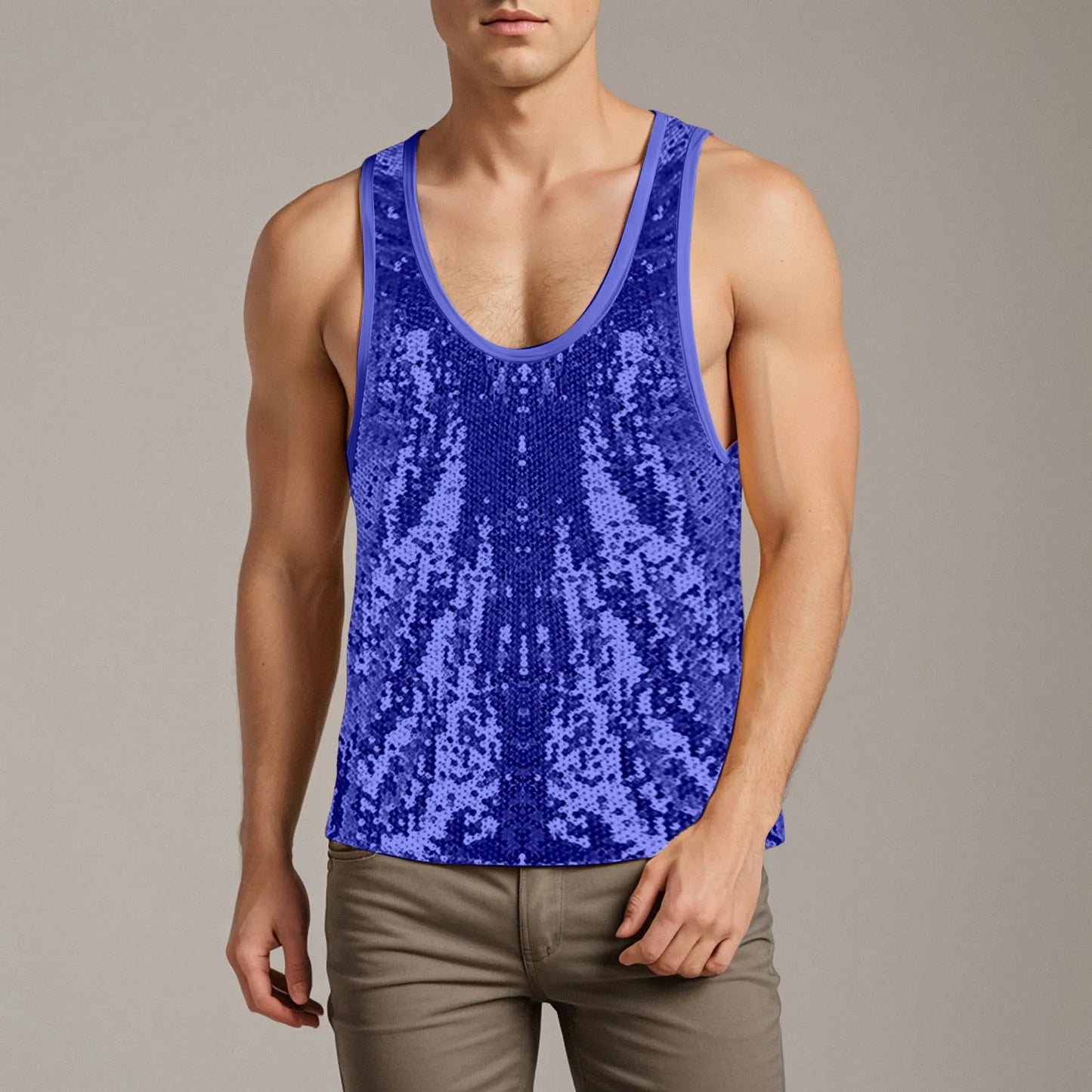 Mens Glitter Sequin  Tops