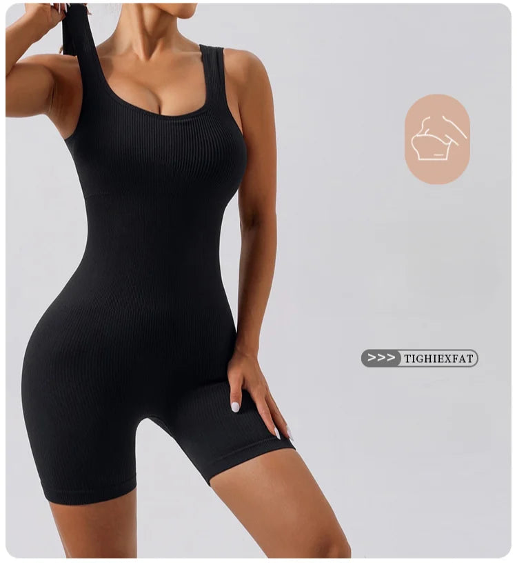 European and American Threaded Jumpsuit Shorts